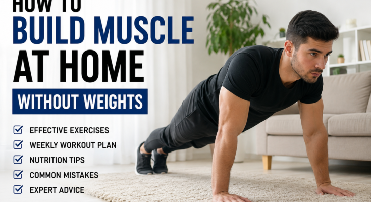 How to Build Muscle at Home Without Weights